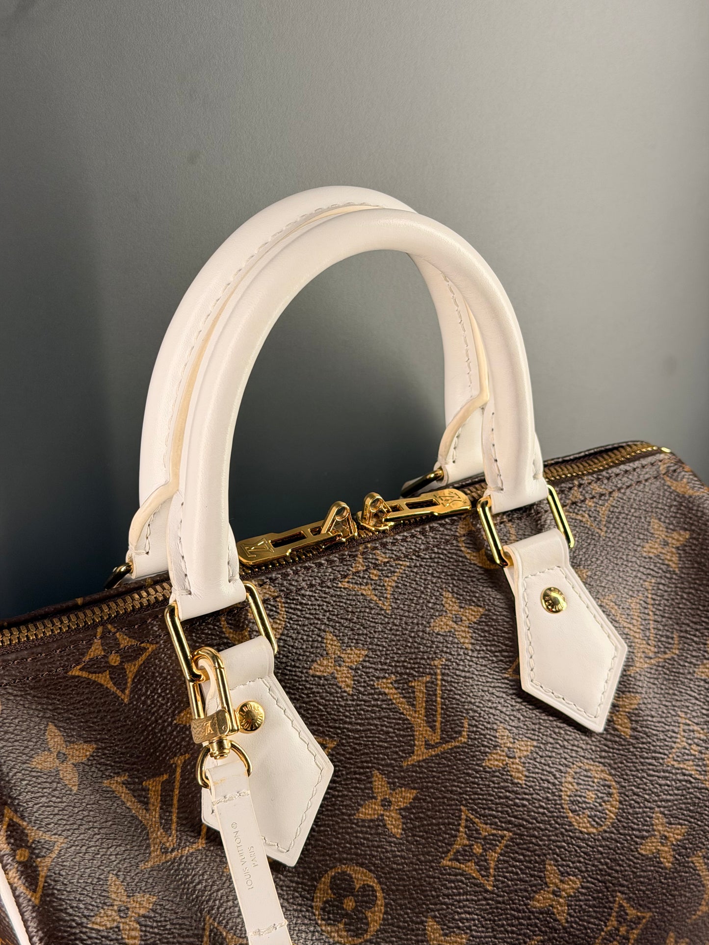 LOUIS VUITTON MONOGRAM SPEEDY 25 MATCH BOSTON BAG