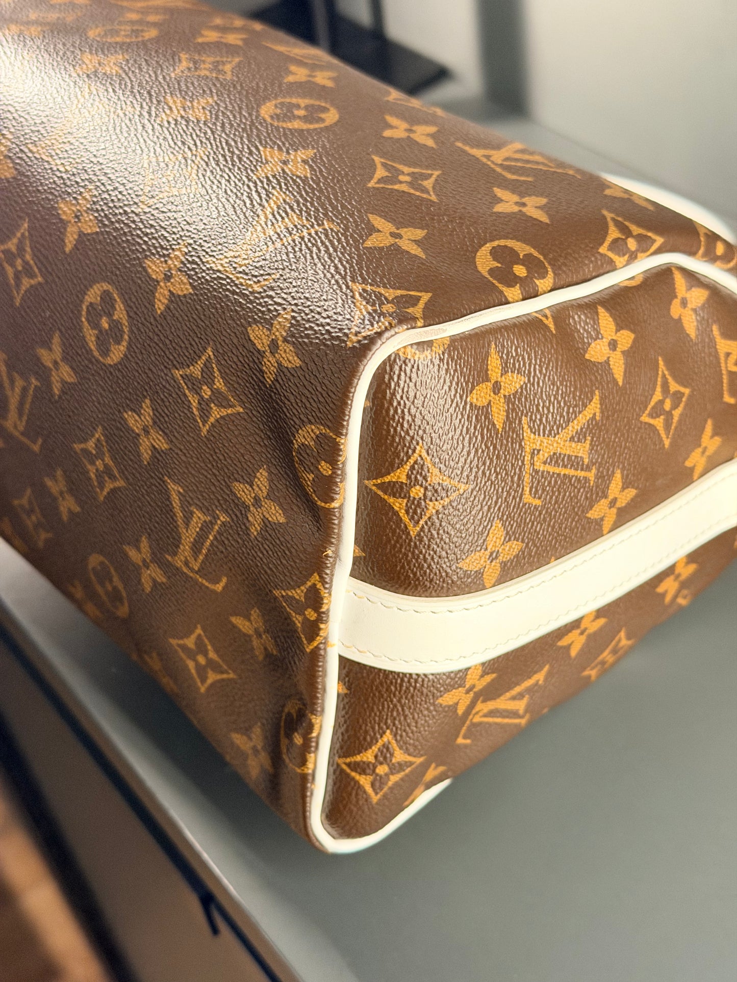 LOUIS VUITTON MONOGRAM SPEEDY 25 MATCH BOSTON BAG