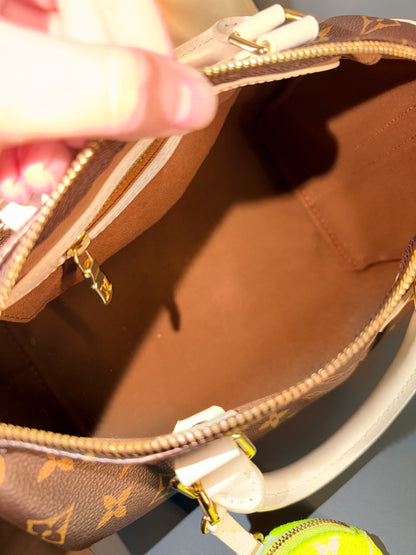 LOUIS VUITTON MONOGRAM SPEEDY 25 MATCH BOSTON BAG