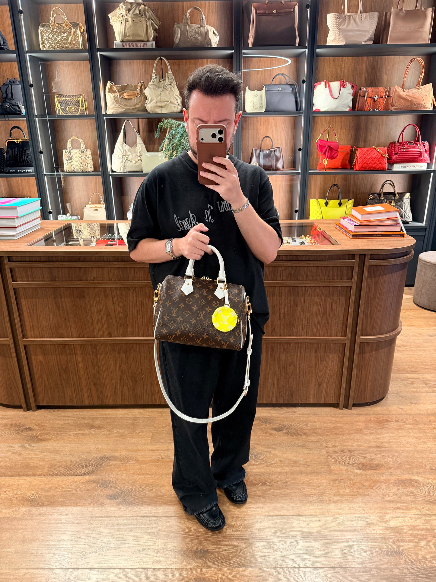 LOUIS VUITTON MONOGRAM SPEEDY 25 MATCH BOSTON BAG