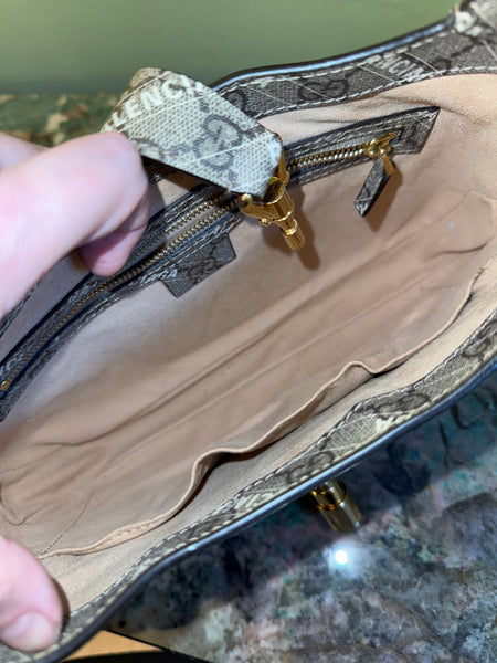 GUCCI X BALENCIAGA GG SUPREME SMALL JACKIE SHOULDER BAG