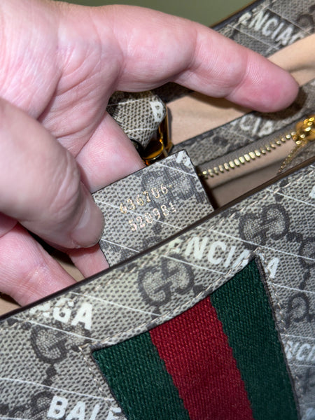 GUCCI X BALENCIAGA GG SUPREME SMALL JACKIE SHOULDER BAG