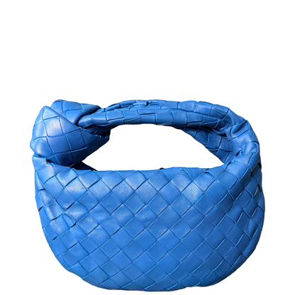 BOTTEGA VENETA BLUE MINI JODIE HANDBAG
