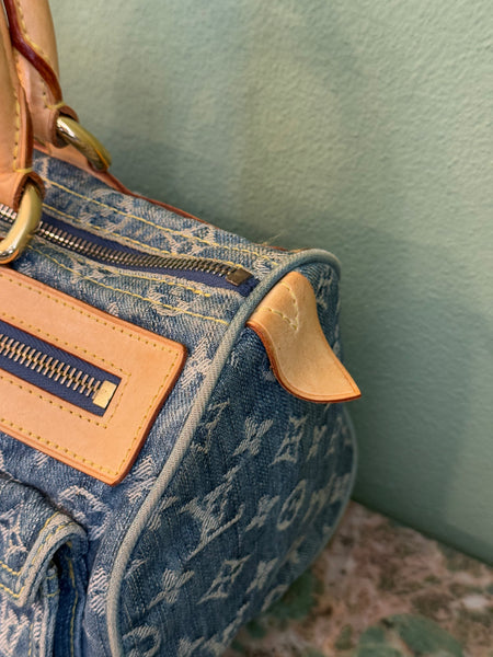 LOUIS VUITTON MONOGRAM DENIM NEO SPEEDY BOSTON BAG