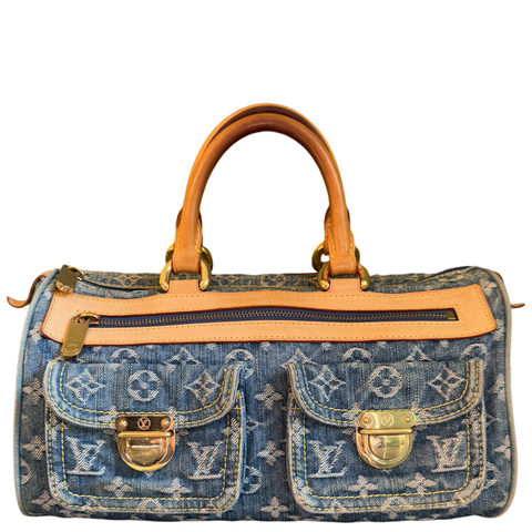 LOUIS VUITTON MONOGRAM DENIM NEO SPEEDY BOSTON BAG