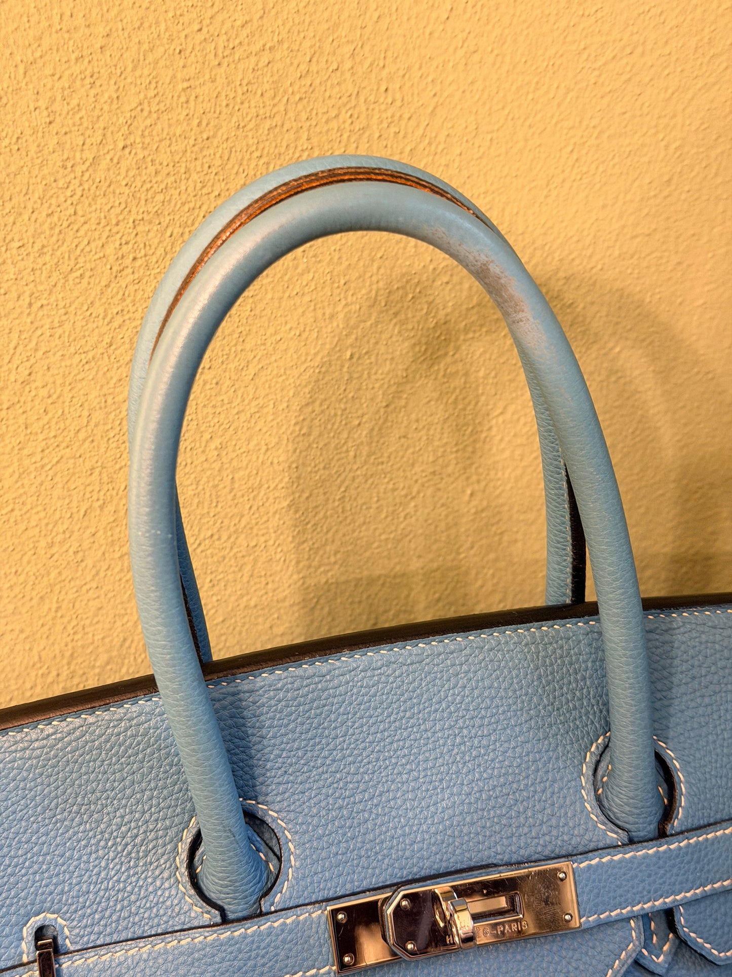 HERMÈS BLUE JEAN TOGO BIRKIN 35 HANDBAG