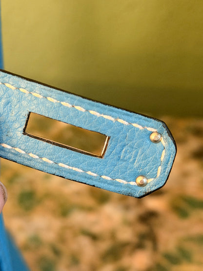 HERMÈS BLUE JEAN TOGO BIRKIN 35 HANDBAG