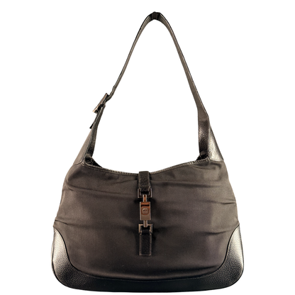 GUCCI BY TOM FORD BLACK NYLON LARGE JACKIE SHOULDER BAG