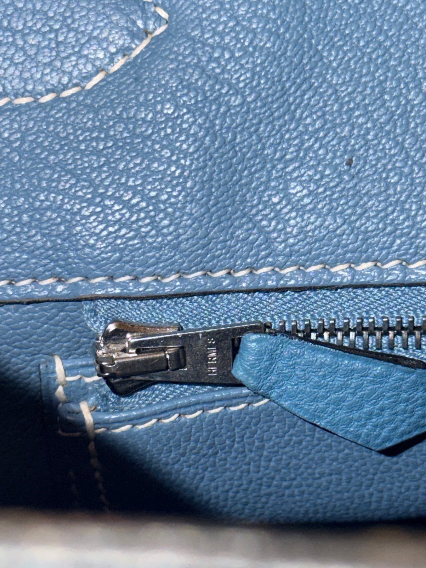 HERMÈS BLUE JEAN TOGO BIRKIN 35 HANDBAG