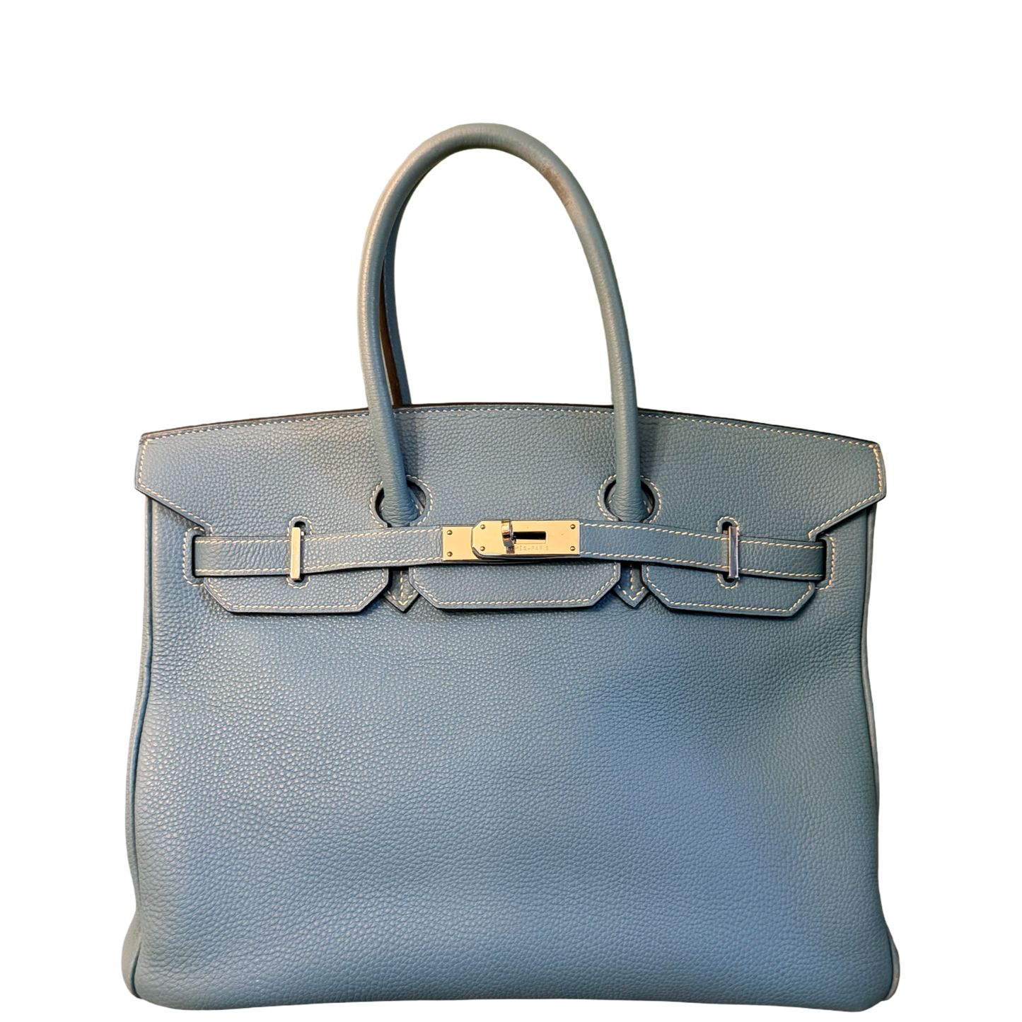 HERMÈS BLUE JEAN TOGO BIRKIN 35 HANDBAG
