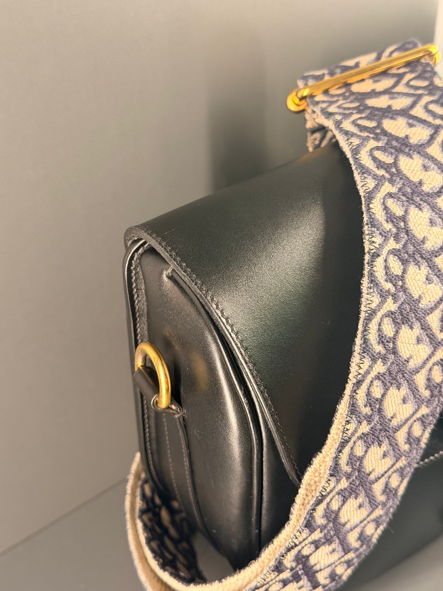 DIOR BLACK LARGE BOBBY CROSSBODY BAG