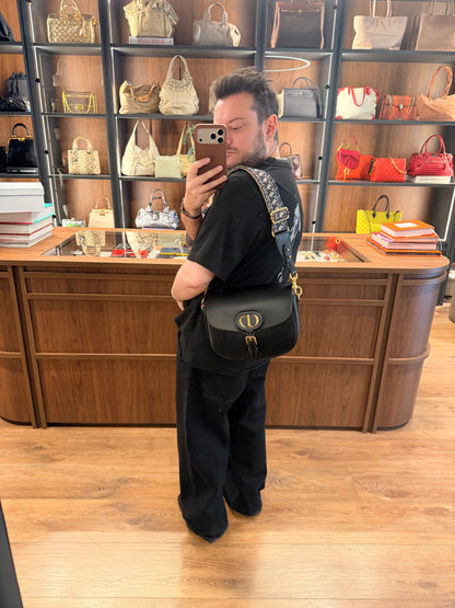 DIOR BLACK LARGE BOBBY CROSSBODY BAG