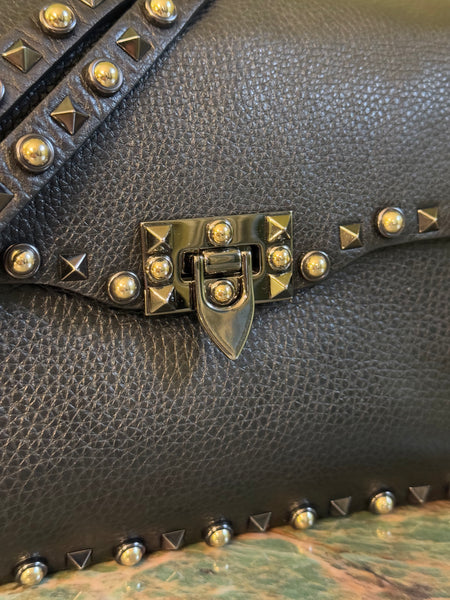 VALENTINO SO BLACK ROCKSTUD CROSSBODY BAG