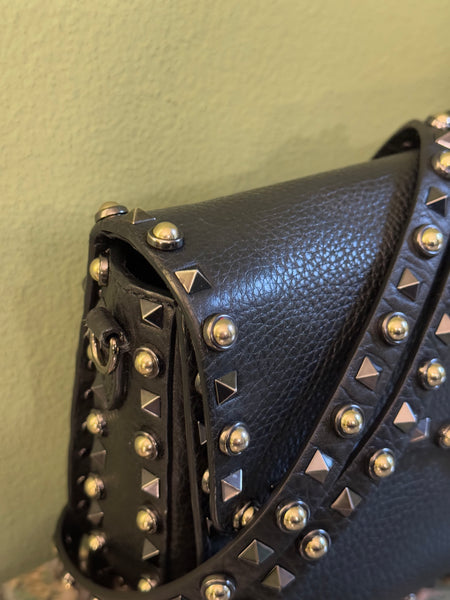 VALENTINO SO BLACK ROCKSTUD CROSSBODY BAG