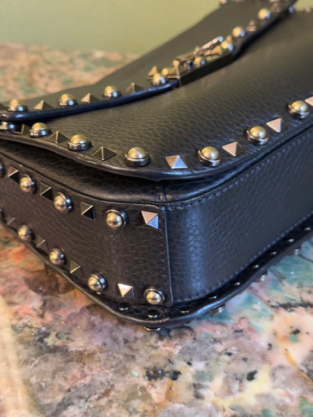 VALENTINO SO BLACK ROCKSTUD CROSSBODY BAG