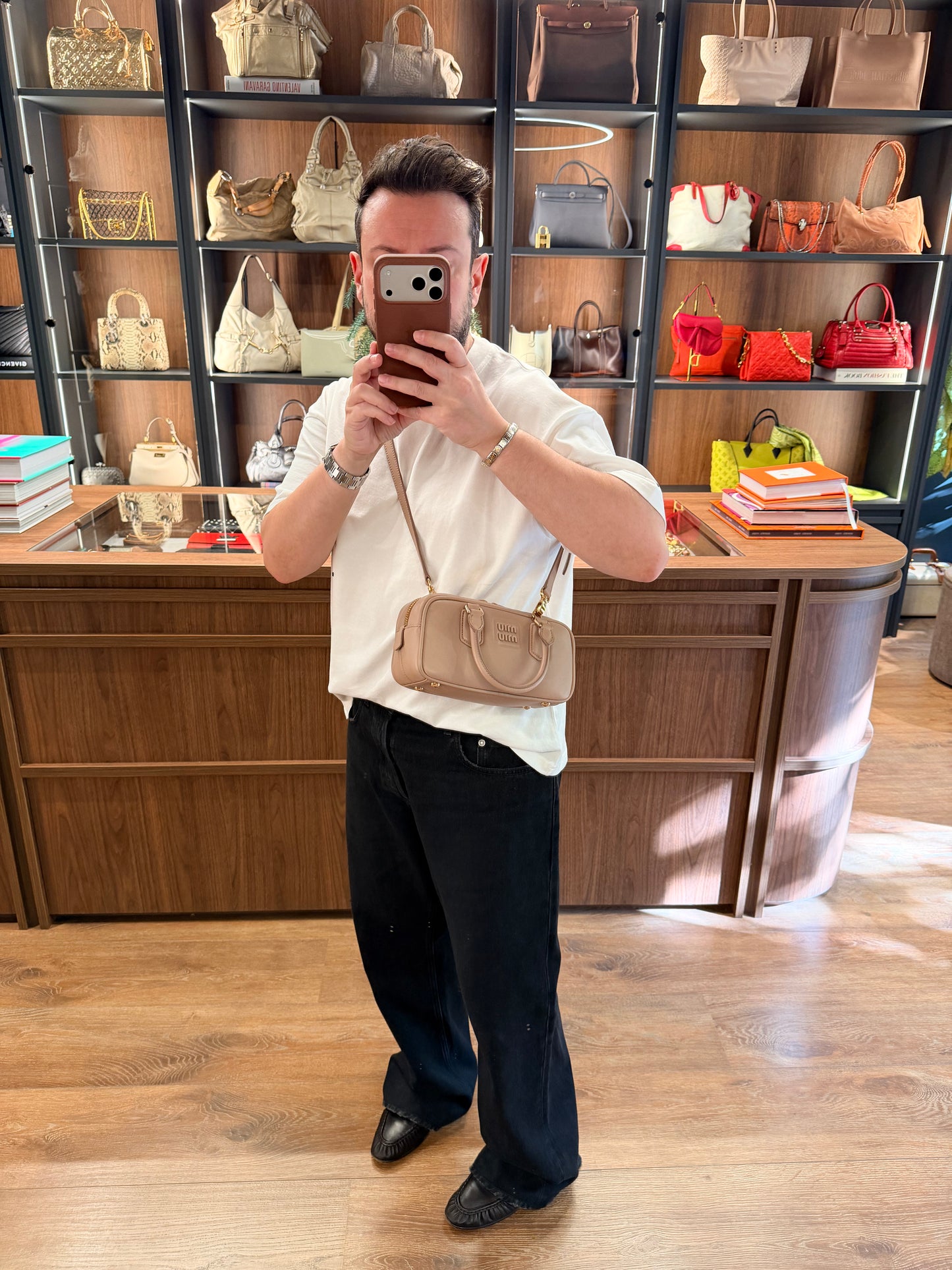 MIU MIU CAMMEO SOFT PADDED ARCADIE HANDBAG