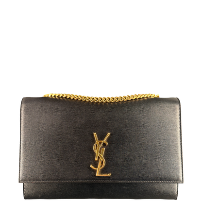 SAINT LAURENT BLACK LARGE KATE CROSSBODY BAG