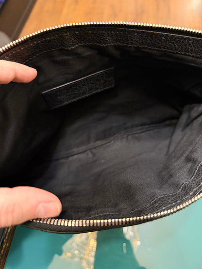 BALENCIAGA BLACK MOTOCROSS CLIP POCHETTE