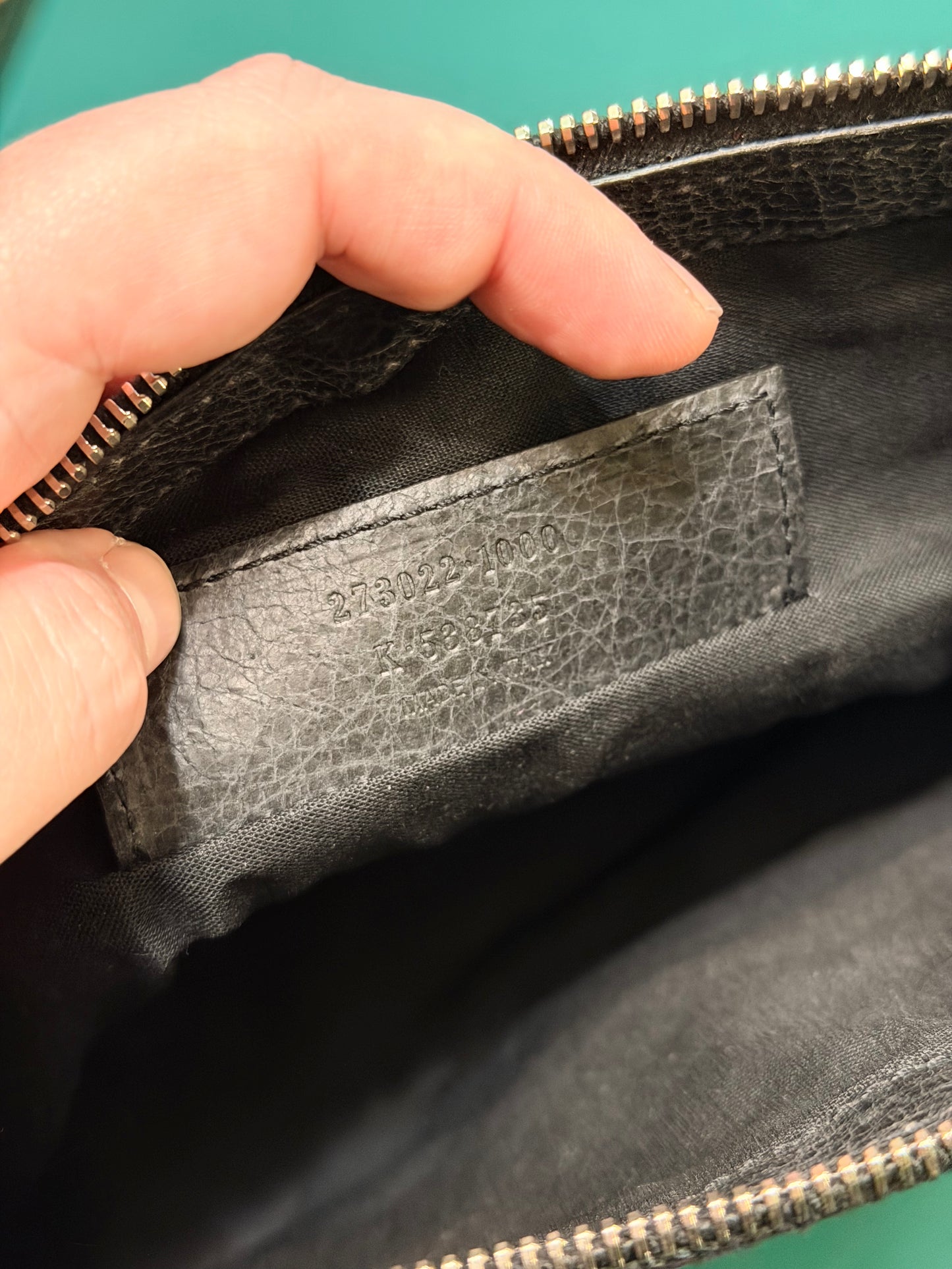 BALENCIAGA BLACK MOTOCROSS CLIP POCHETTE