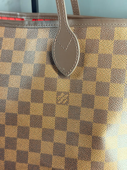 LOUIS VUITTON DAMIER EBENE NEVERFULL GM SHOPPING TOTE