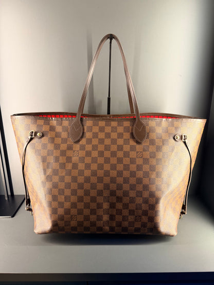 LOUIS VUITTON DAMIER EBENE NEVERFULL GM SHOPPING TOTE