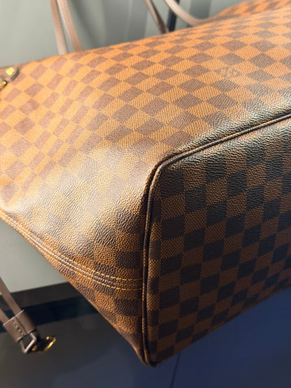LOUIS VUITTON DAMIER EBENE NEVERFULL GM SHOPPING TOTE