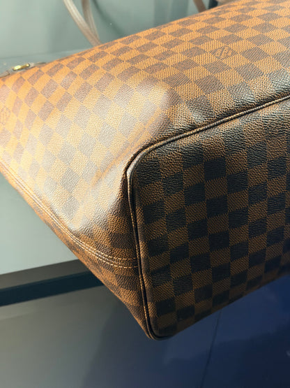 LOUIS VUITTON DAMIER EBENE NEVERFULL GM SHOPPING TOTE