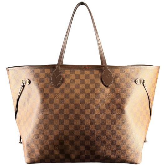 LOUIS VUITTON DAMIER EBENE NEVERFULL GM SHOPPING TOTE