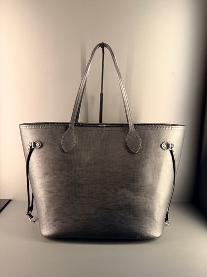 LOUIS VUITTON BLACK EPI NEVERFULL MM SHOPPING TOTE