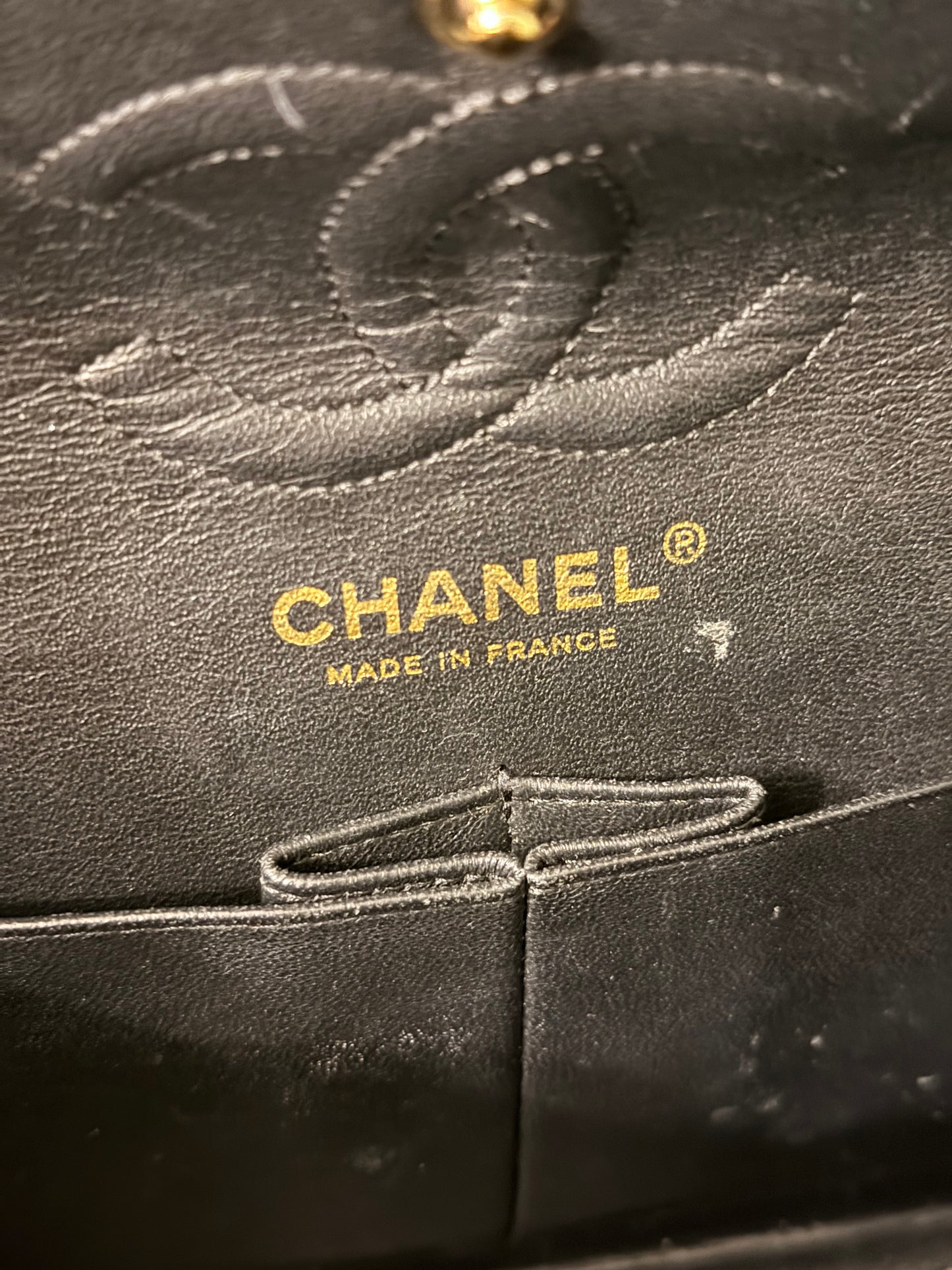 CHANEL BLACK CAVIAR SMALL TIMELESS CLASSIC DOUBLE FLAP SHOULDER BAG