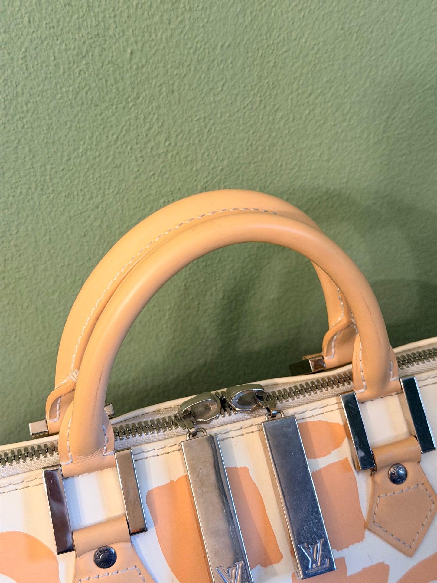 STEPHEN SPROUSE X LOUIS VUITTON BEIGE GRAFFITI ALMA EAST WEST HANDBAG