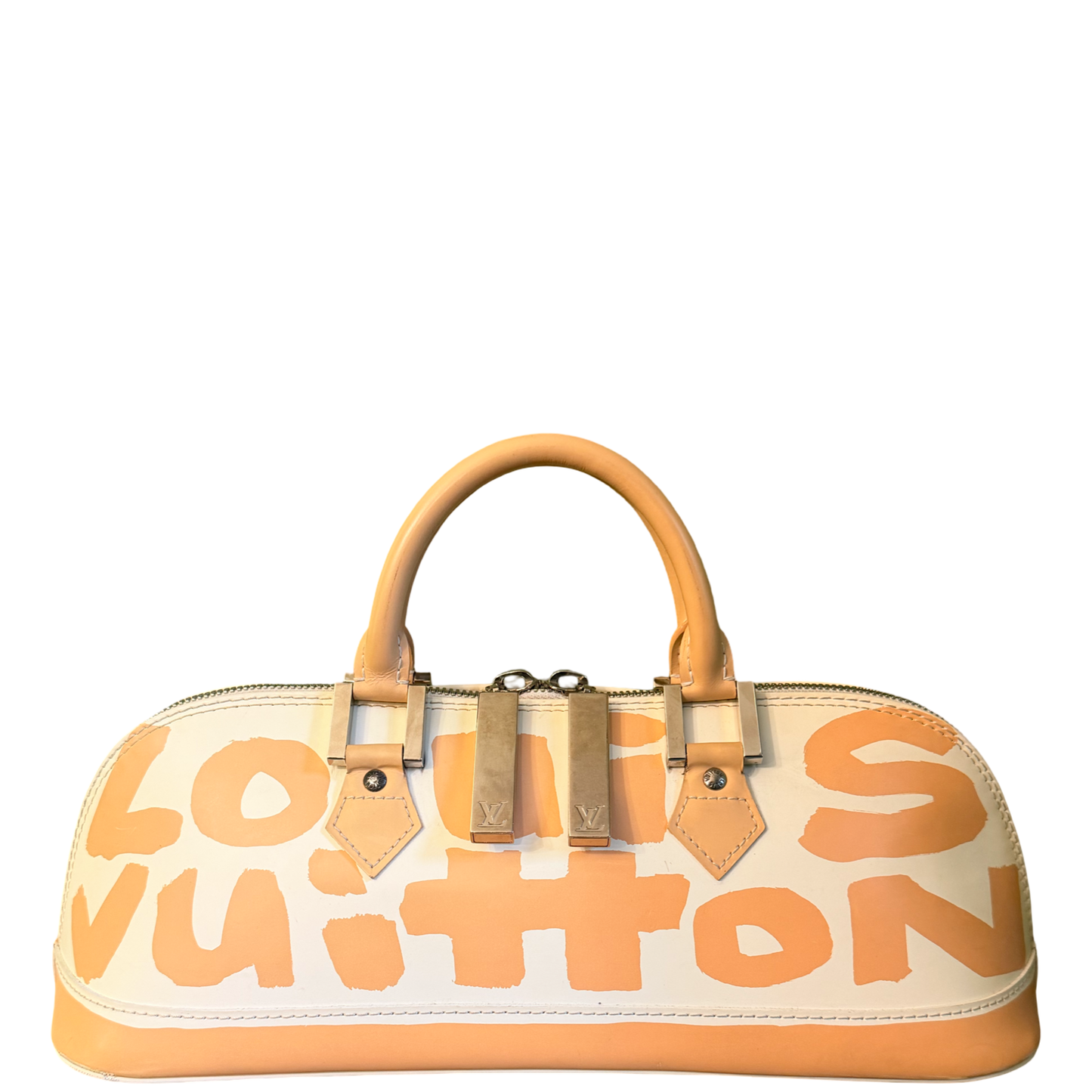 STEPHEN SPROUSE X LOUIS VUITTON BEIGE GRAFFITI ALMA EAST WEST HANDBAG