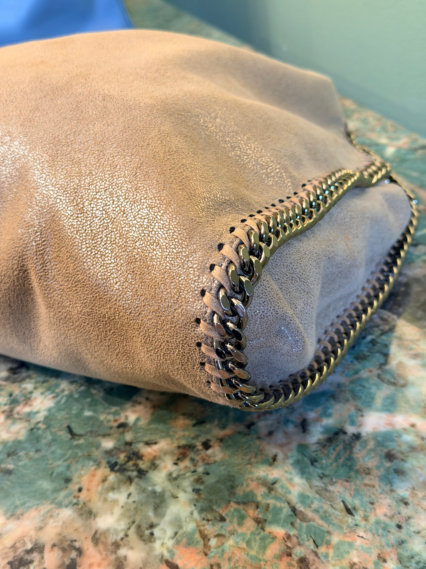STELLA MCCARTNEY BEIGE MEDIUM FALABELLA SHOULDER BAG