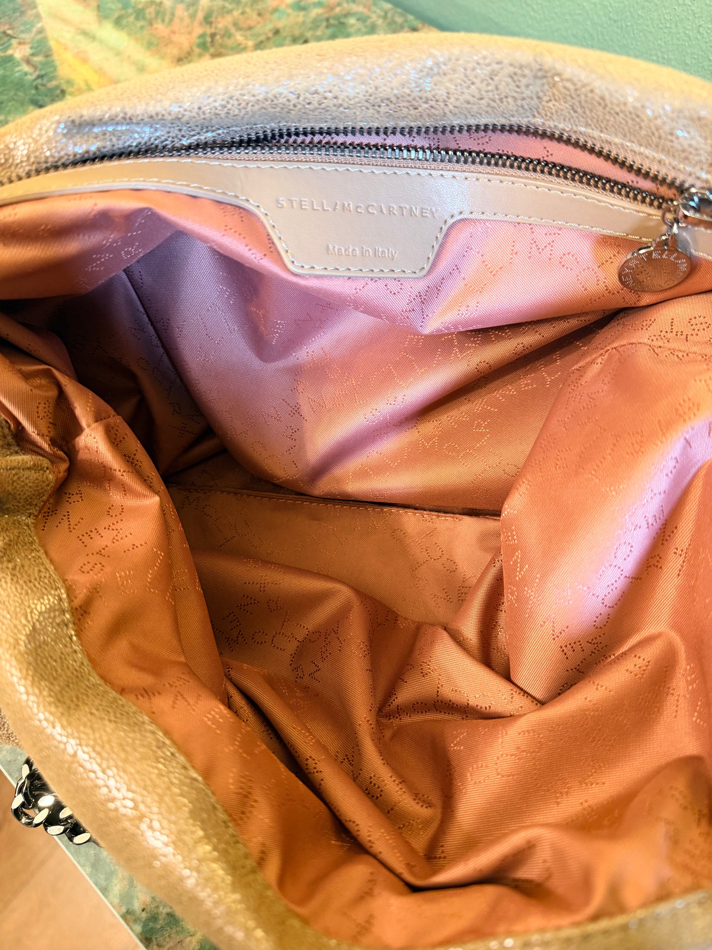 STELLA MCCARTNEY BEIGE MEDIUM FALABELLA SHOULDER BAG