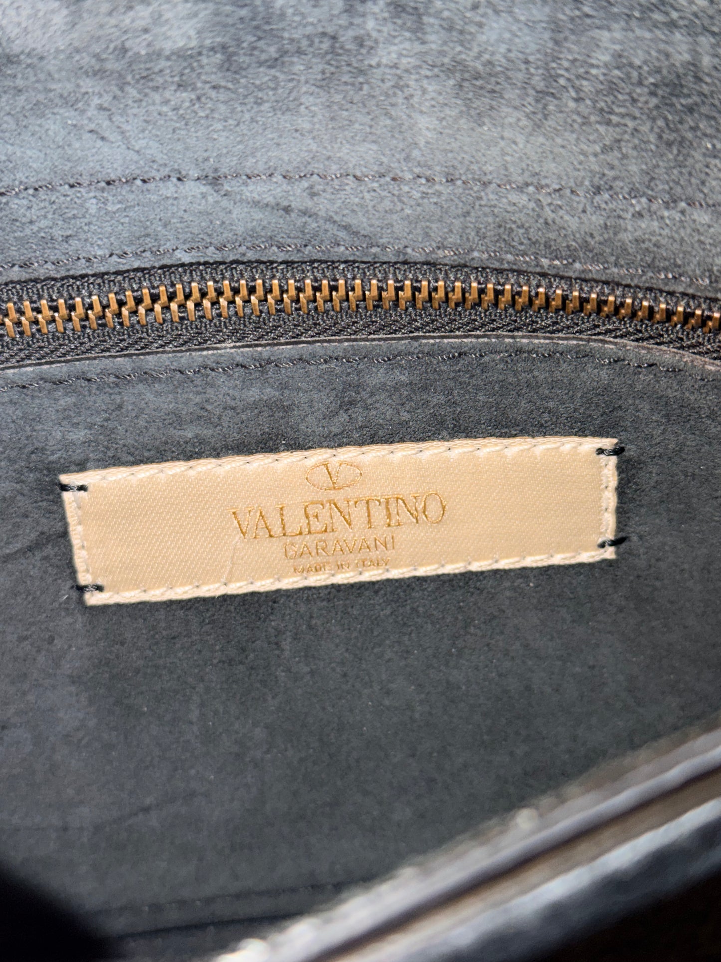 VALENTINO BLACK ROCKSTUD POCHETTE