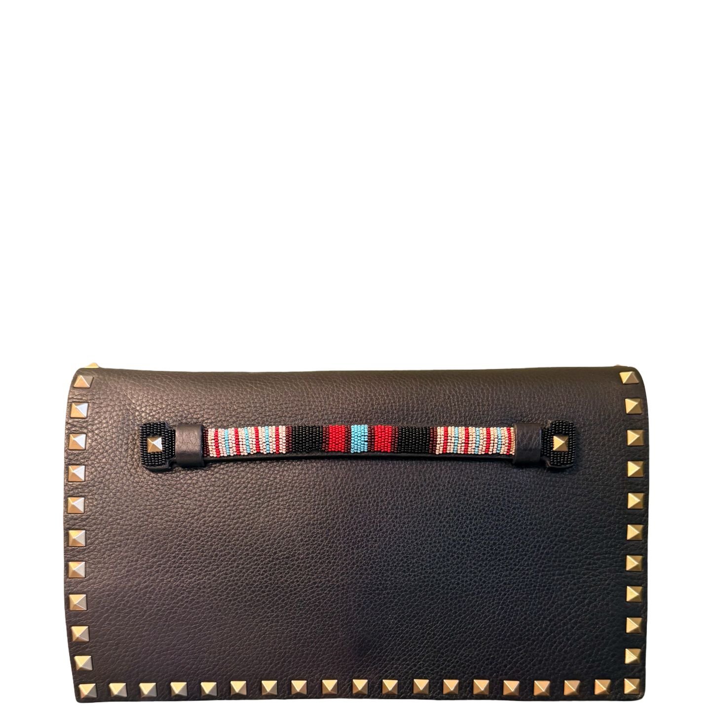 VALENTINO BLACK ROCKSTUD POCHETTE