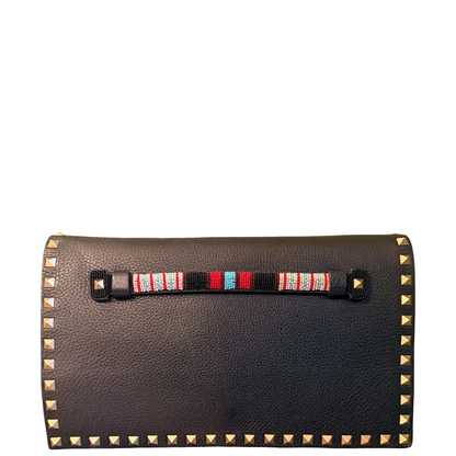 VALENTINO BLACK ROCKSTUD POCHETTE