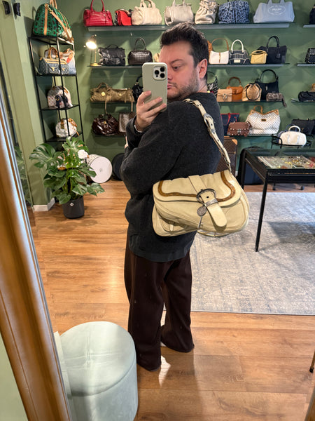 DIOR BEIGE GAUCHO SHOULDER BAG