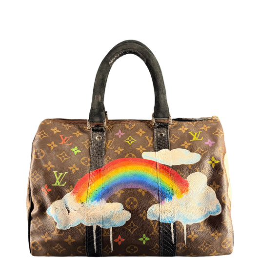 PHILIP KARTO CUSTOM MADE VINTAGE LOUIS VUITTON SPEEDY 35 BOSTON BAG