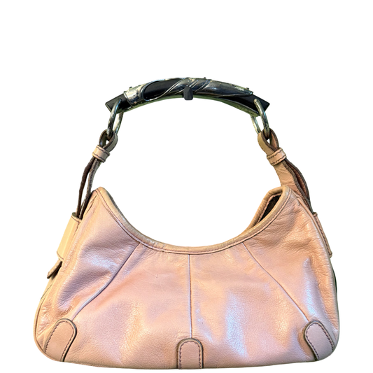 SAINT LAURENT PINK SMALL MOMBASA SHOULDER BAG