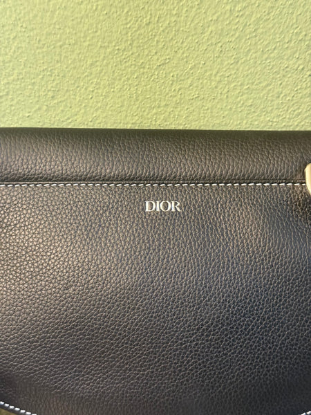 DIOR BLACK DOUBLE SADDLE CROSSBODY BAG