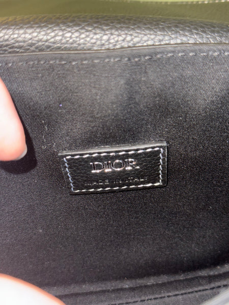 DIOR BLACK DOUBLE SADDLE CROSSBODY BAG