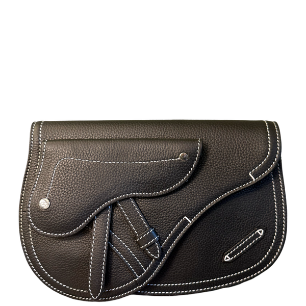 DIOR BLACK DOUBLE SADDLE CROSSBODY BAG