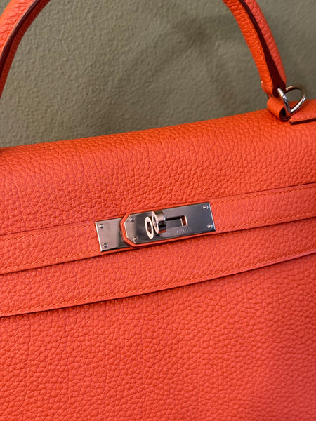 HERMÈS TOGO ORANGE KELLY 32 HANDBAG