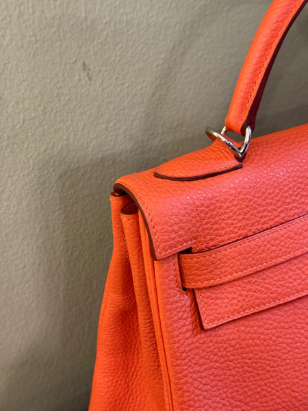 HERMÈS TOGO ORANGE KELLY 32 HANDBAG