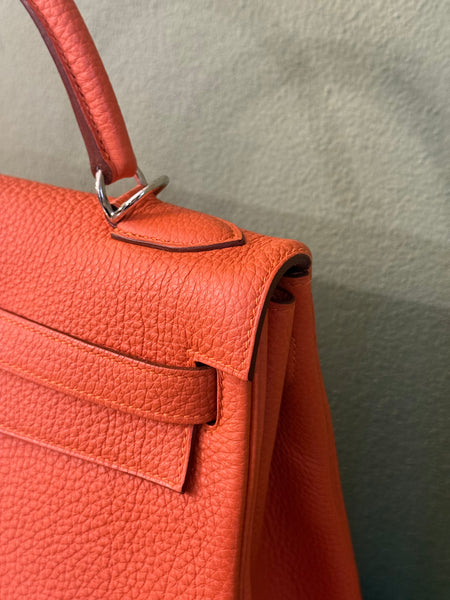 HERMÈS TOGO ORANGE KELLY 32 HANDBAG