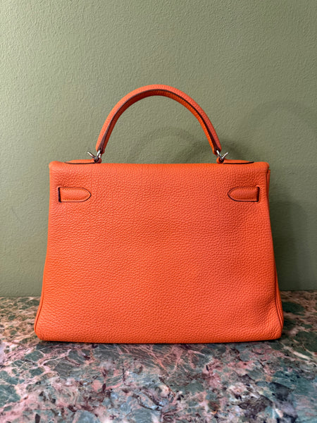 HERMÈS TOGO ORANGE KELLY 32 HANDBAG