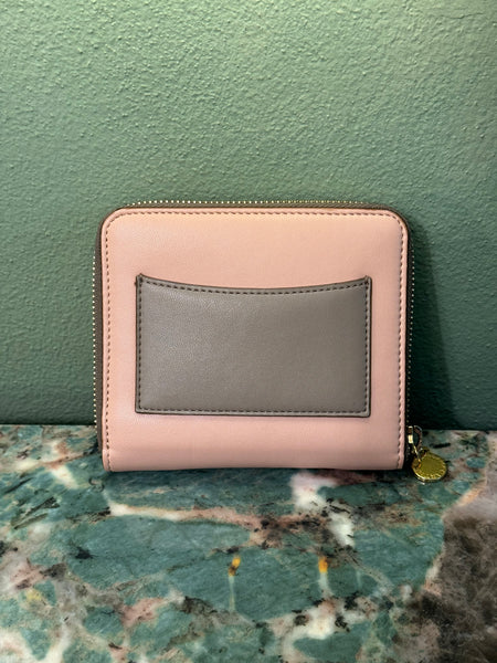 STELLA MCCARTNEY PINK ZIPPY COMPACT WALLET