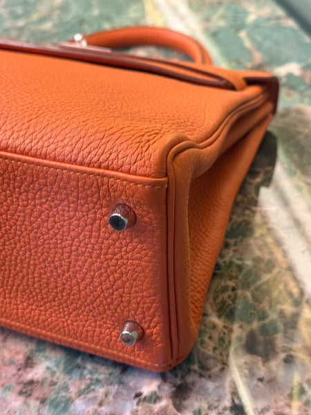 HERMÈS TOGO ORANGE KELLY 32 HANDBAG