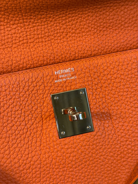 HERMÈS TOGO ORANGE KELLY 32 HANDBAG